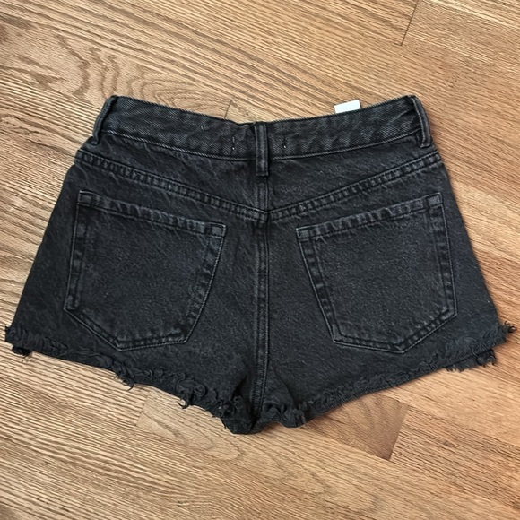 PacSun High Rise Festival Denim Shorts Size 26 Black - Picture 2 of 2